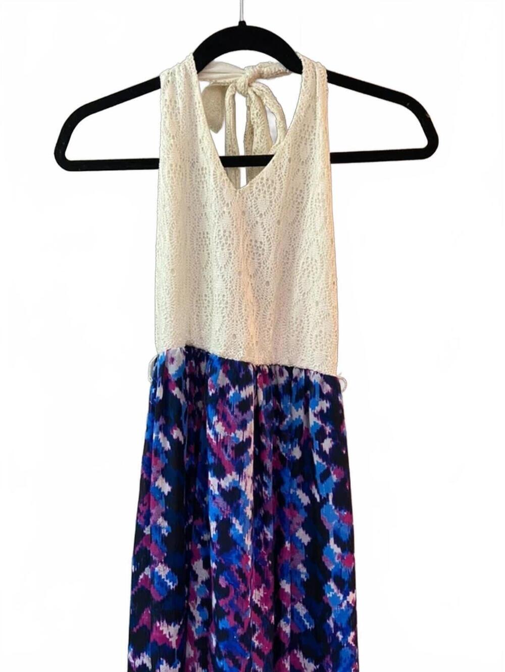 Knit halter maxi dress
